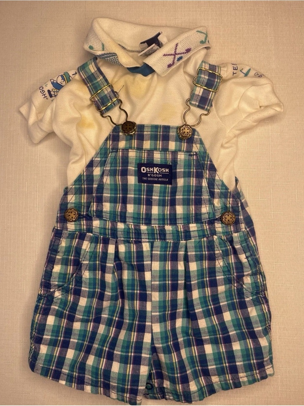Vintage tee time Timmy OshKosh B Gosh outfit size 3-6 months
